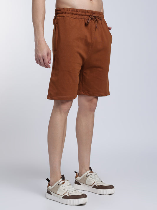 Ochre Brown Relaxed Shorts
