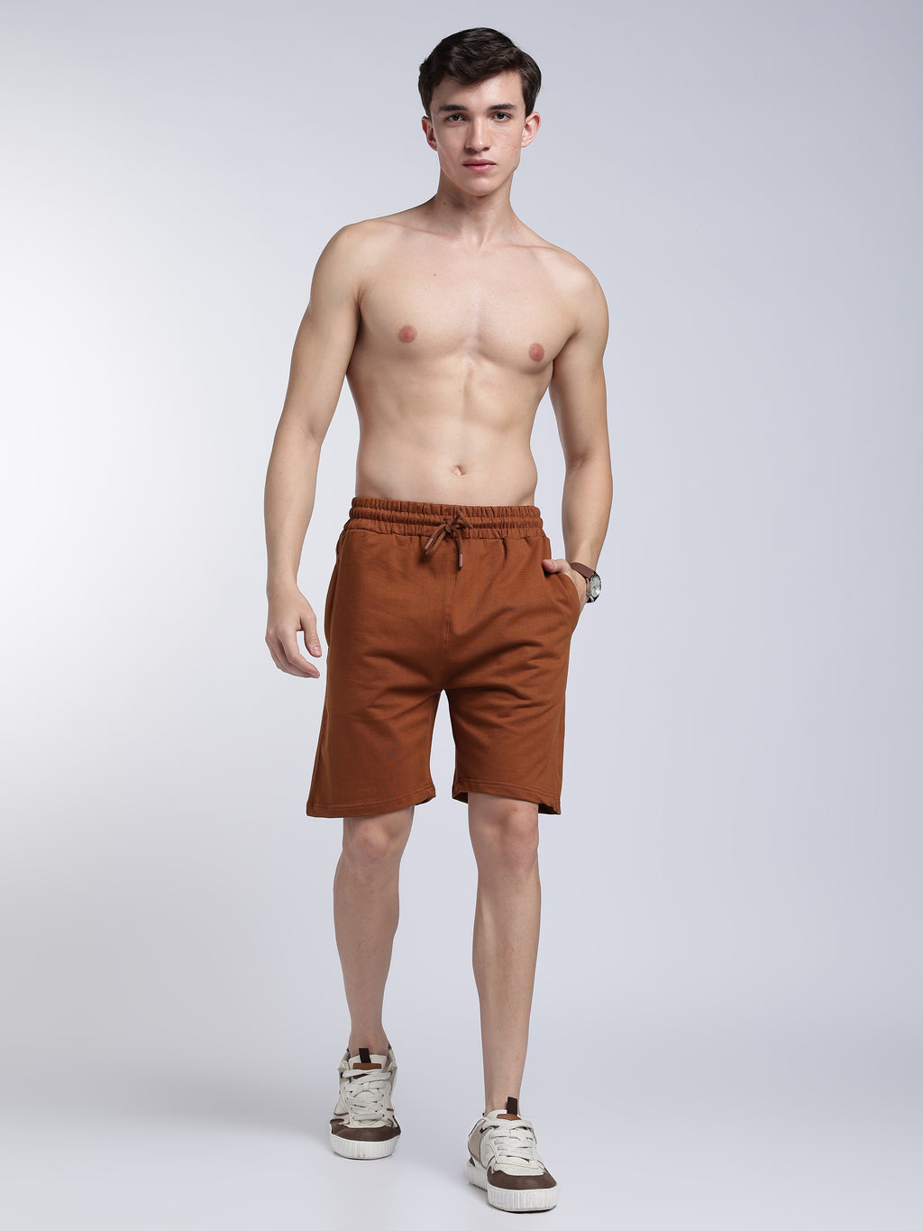 Hazelnut Brown Relaxed Shorts