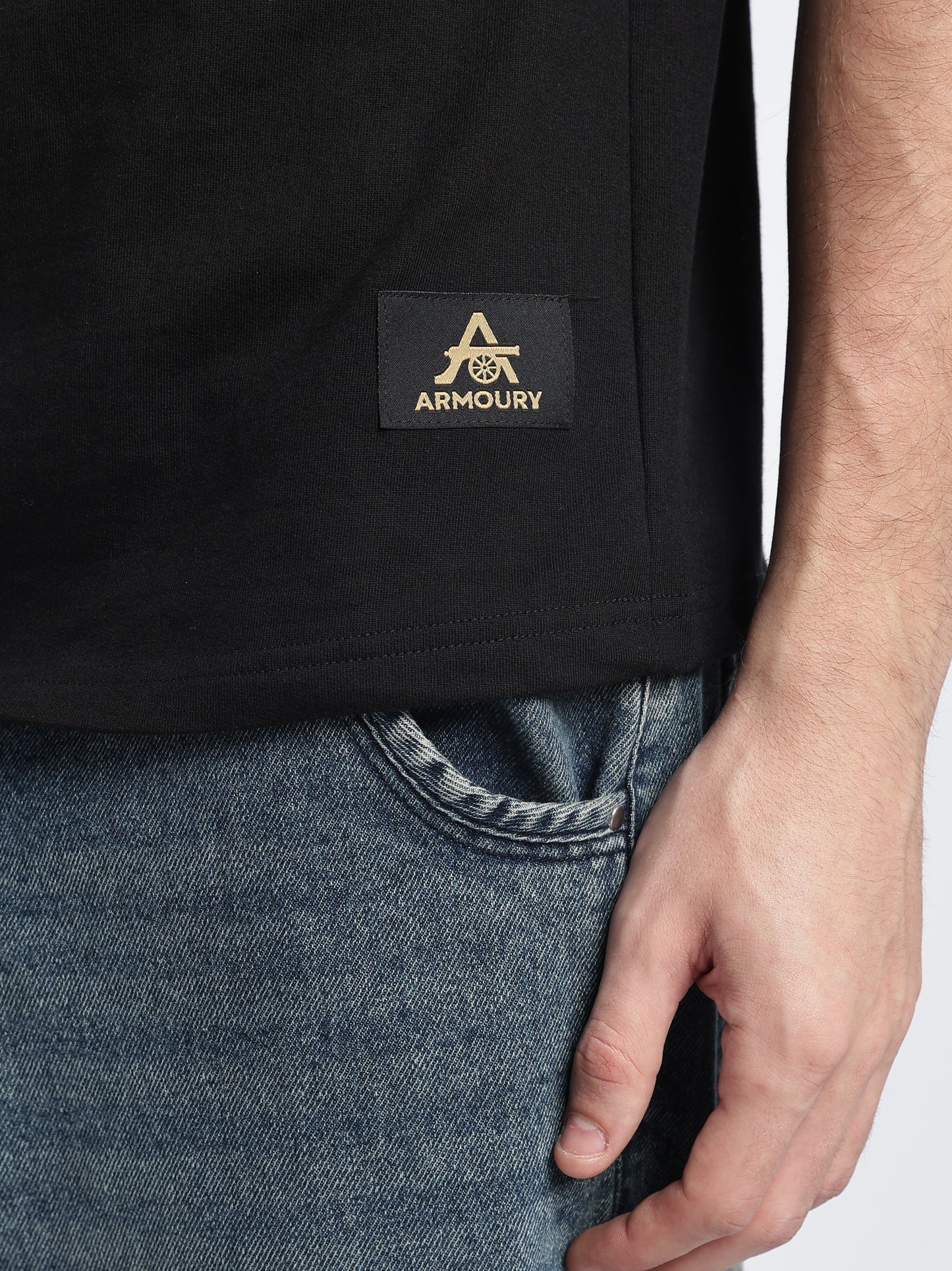 Raven Black Drop Shoulder Tee