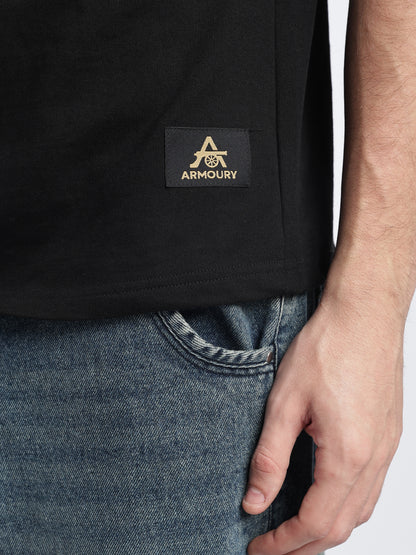 Raven Black Drop Shoulder Tee