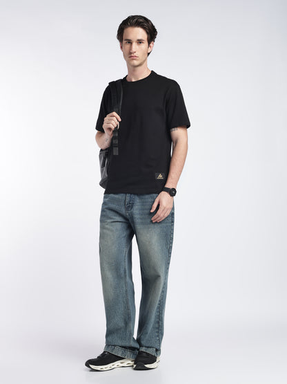 Raven Black Drop Shoulder Tee