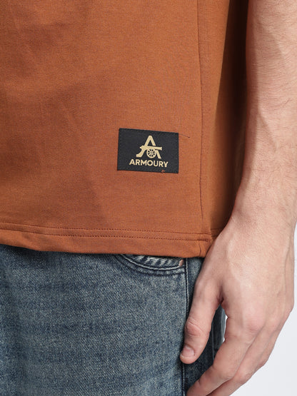 Hazelnut Brown Drop Shoulder Tee