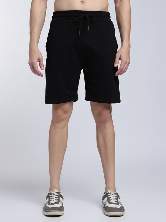 Raven Black Relaxed Shorts