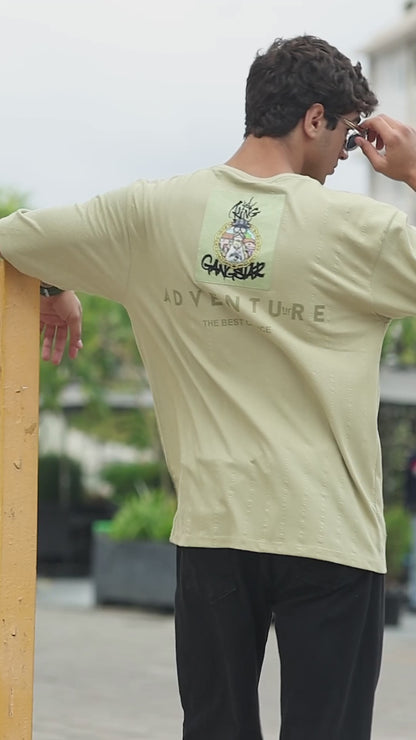 Adventure Graphic Printed Drop Shoulder Tee
